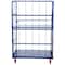 Vestil Blue Foldable/Nestable Roller Container 2 Shelf 1100lb 43.6x31.25x65.5 ROL-3143-2 - alternate 4